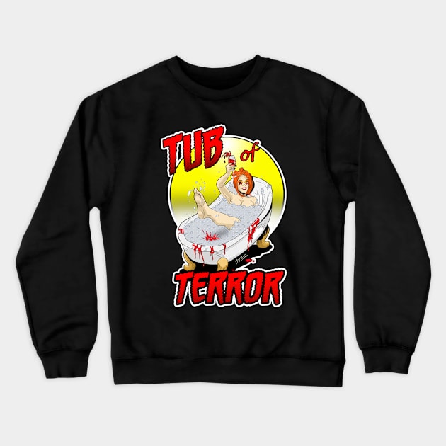 Tub of Terror Official T with Scarah Crewneck Sweatshirt by ArtbyMyz